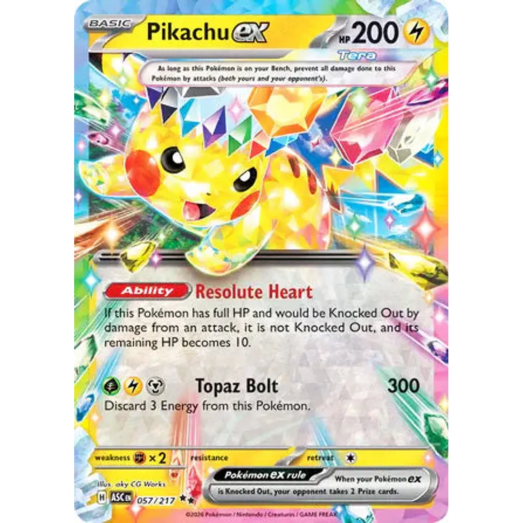 Pikachu ex - 057/217 Ascended Heroes 1