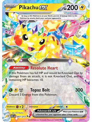 Pikachu ex - 057/217 Ascended Heroes