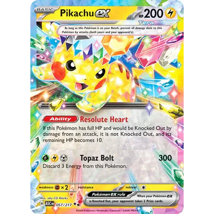 Pikachu ex - 057/217 Ascended Heroes 1