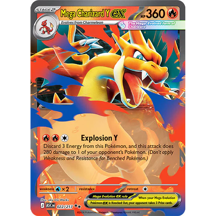 Mega Charizard Y ex - 022/217 Ascended Heroes 1