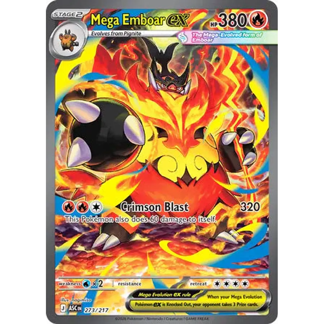 Mega Emboar ex - 273/217 Ascended Heroes 1