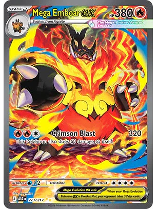 Mega Emboar ex - 273/217 Ascended Heroes