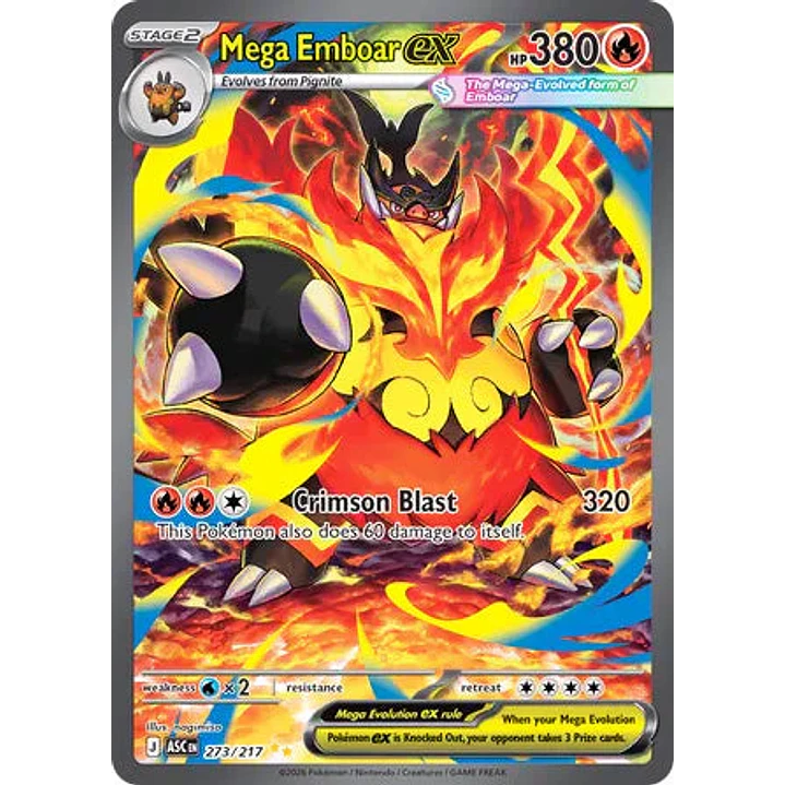 Mega Emboar ex - 273/217 Ascended Heroes 1