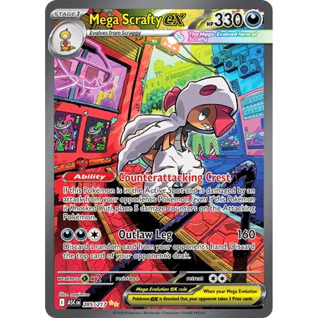 Mega Scrafty ex - 285/217 Ascended Heroes 1