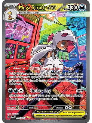 Mega Scrafty ex - 285/217 Ascended Heroes