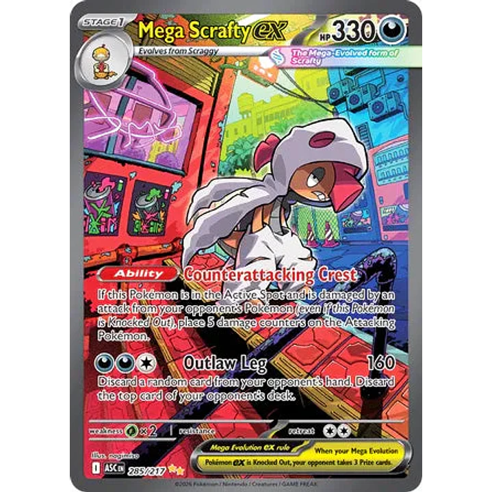 Mega Scrafty ex - 285/217 Ascended Heroes 1