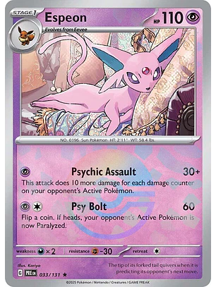 Espeon [Poke Ball] #33/131 Pokémon Prismatic Evolutions