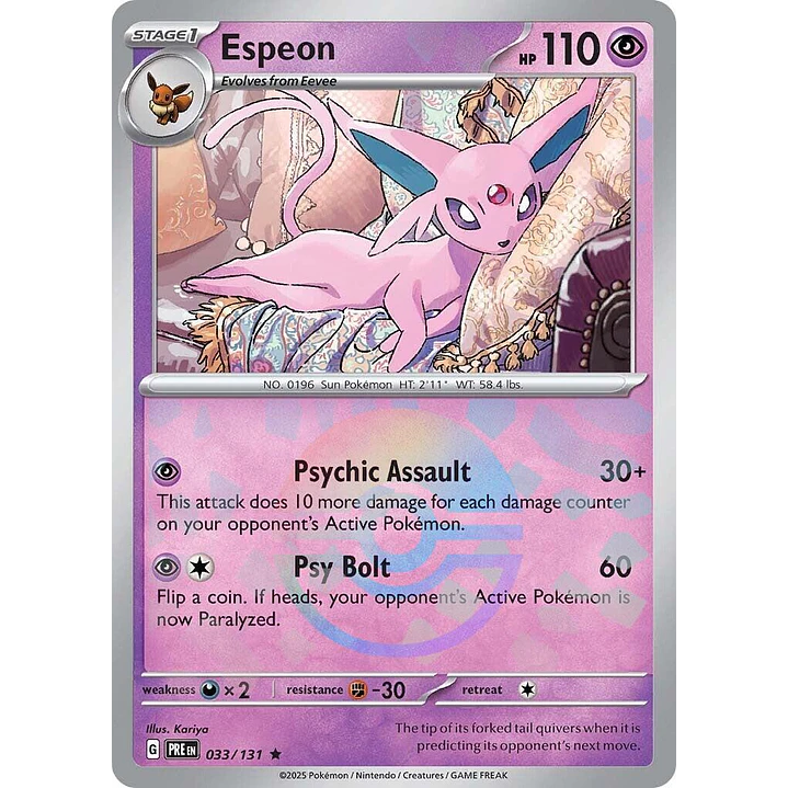 Espeon [Poke Ball] #33/131 Pokémon Prismatic Evolutions 1