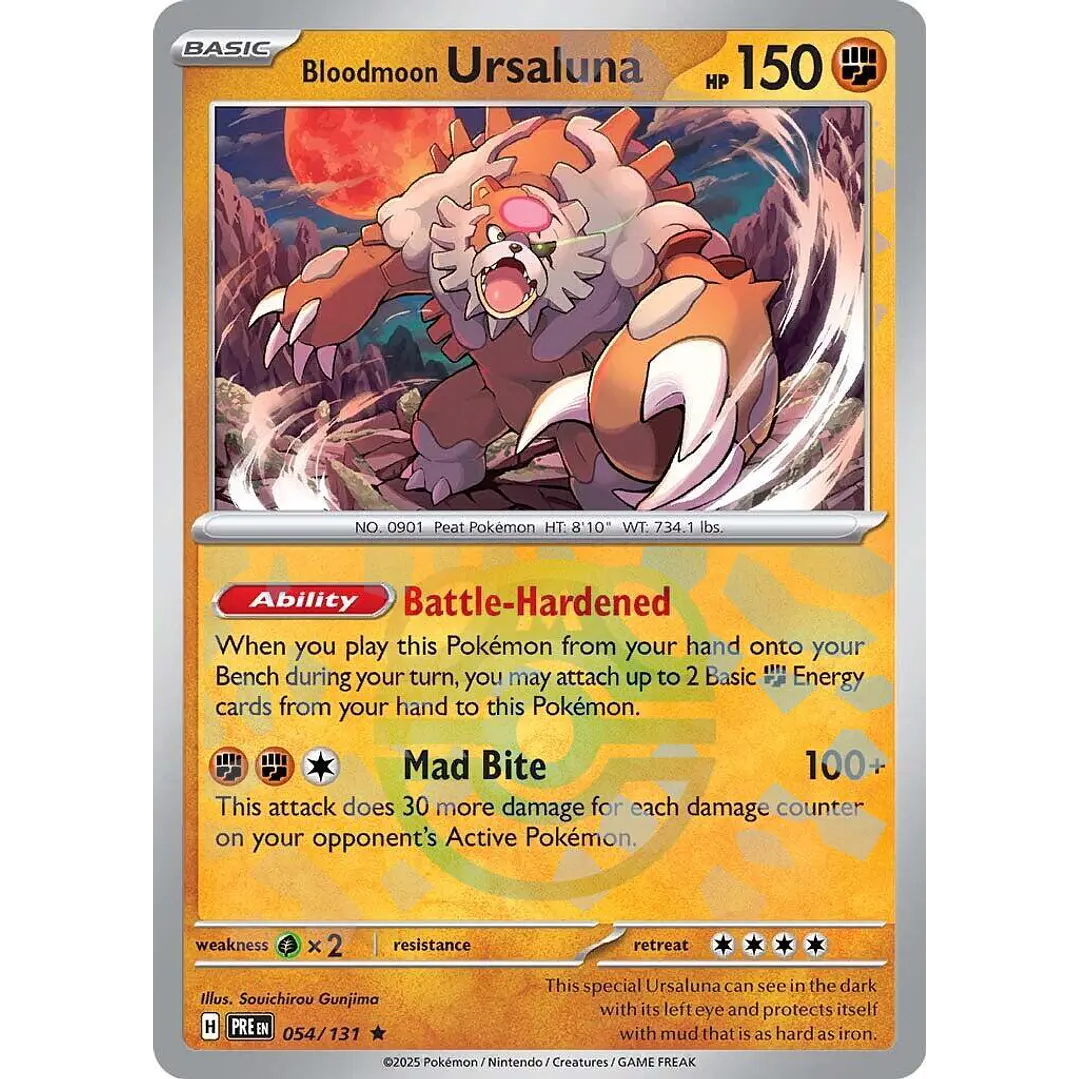Bloodmoon Ursaluna [Master Ball] #54/131 Pokémon Prismatic Evolutions 1