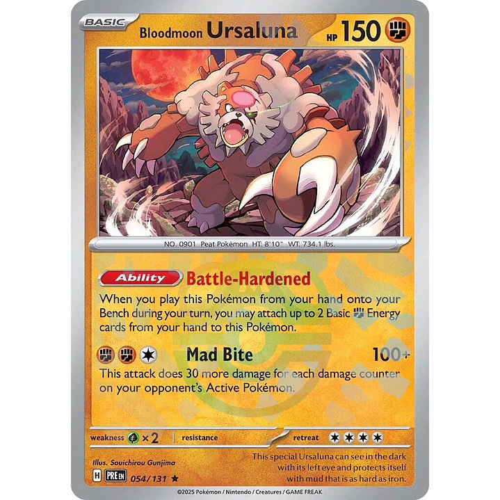 Bloodmoon Ursaluna [Master Ball] #54/131 Pokémon Prismatic Evolutions 1