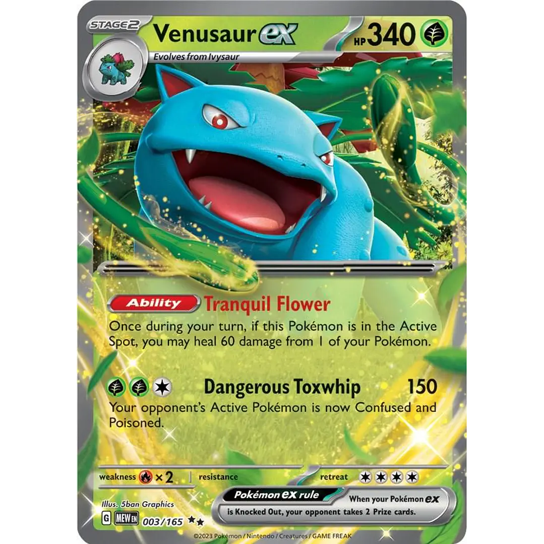 Venusaur ex #3/165 Pokémon Scarlet & Violet 151 1