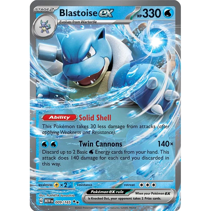 Blastoise ex #9/165 Pokémon Scarlet & Violet 151 1
