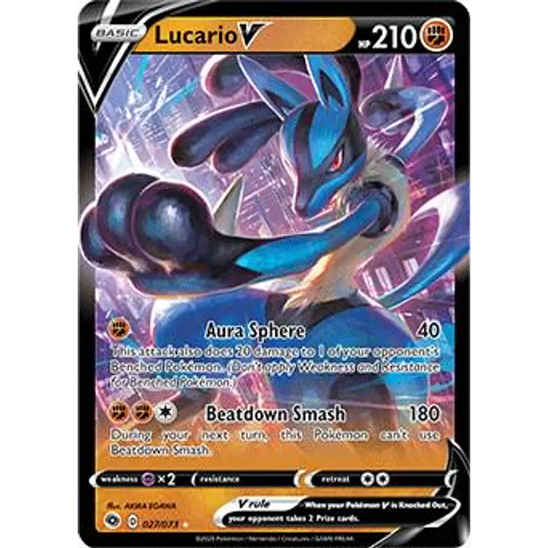 Lucario V #27/73 Pokémon Champion's Path 1