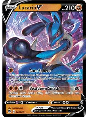 Lucario V #27/73 Pokémon Champion's Path