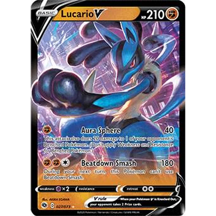 Lucario V #27/73 Pokémon Champion's Path 1