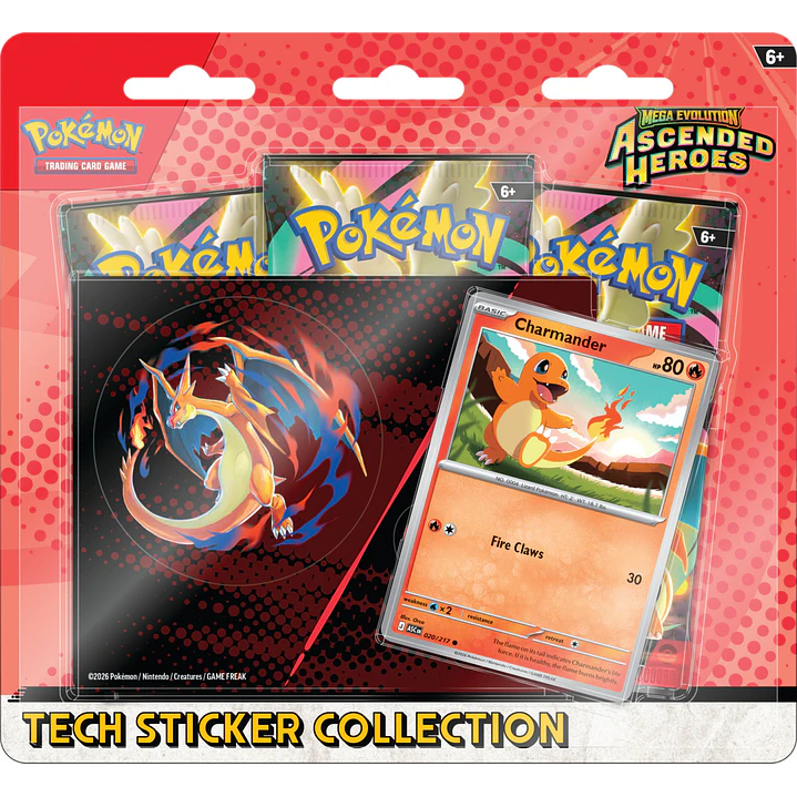POKEMON TCG MEGA EVOLUTION - ASCENDED HEROES - TECH STICKER COLLECTION - ESPAÑOL 1