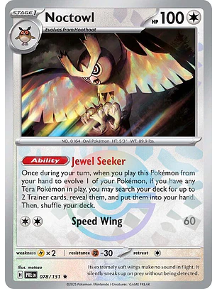Noctowl [Poke Ball] #78/131 Pokémon Prismatic Evolutions