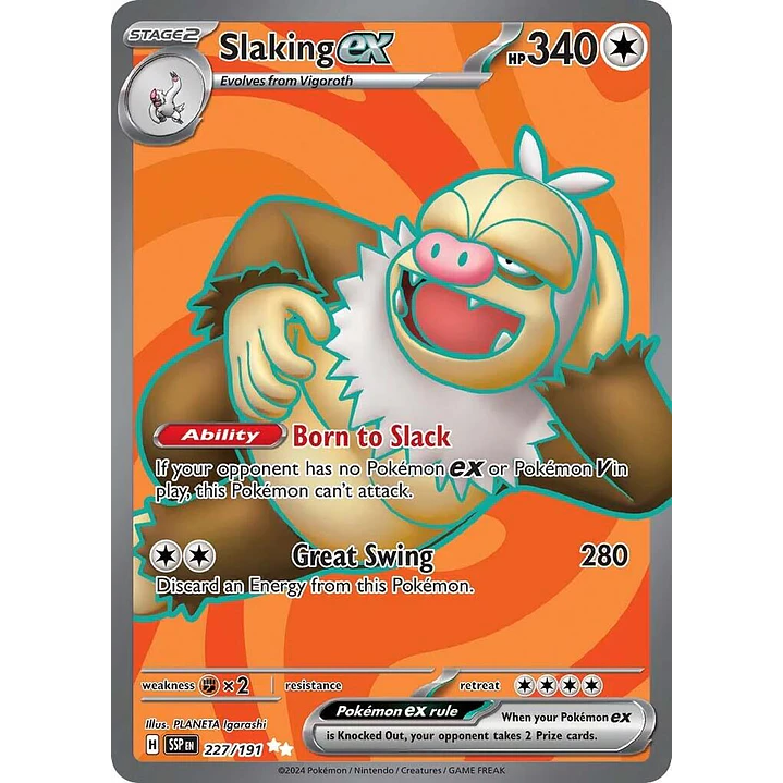 Slaking ex #227/191 Pokémon Surging Sparks 1