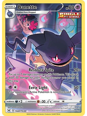 Banette #TG07/TG30 Pokémon Lost Origin