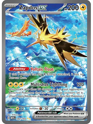 Zapdos ex #202/165 Pokémon Scarlet & Violet 151
