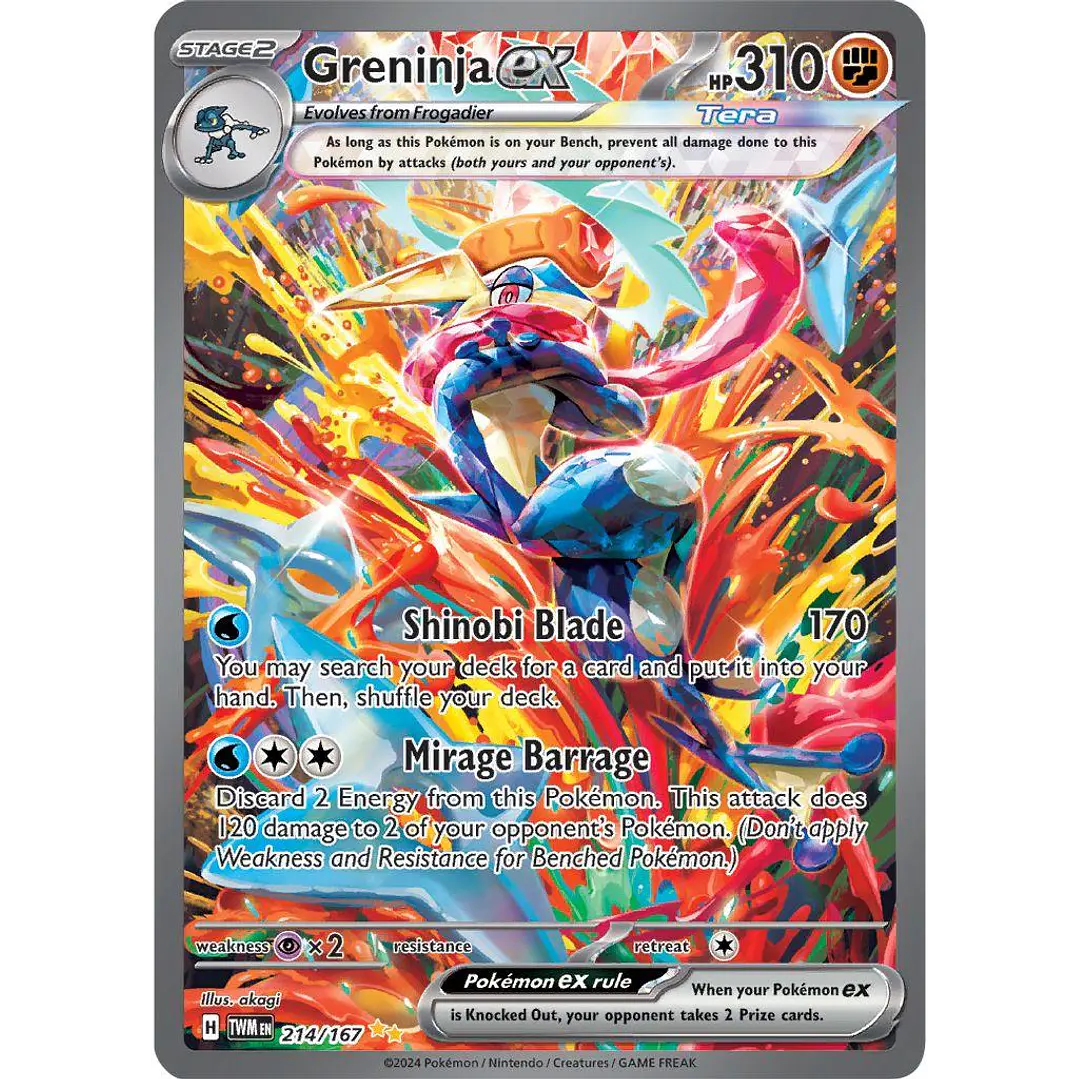 Greninja ex #214/167 Pokémon Twilight Masquerade 1
