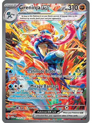 Greninja ex #214/167 Pokémon Twilight Masquerade
