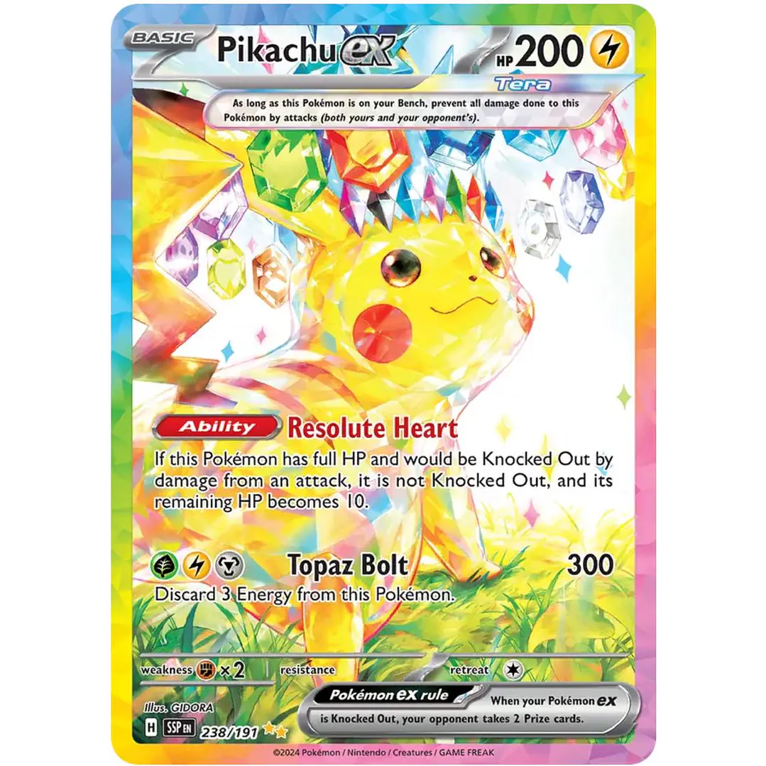 Pikachu ex #238/191 Pokémon Surging Sparks 1