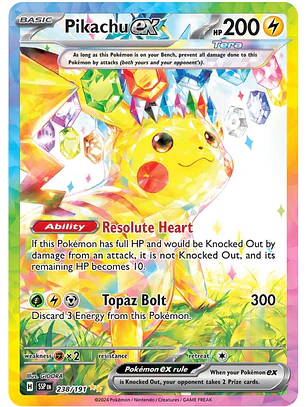 Pikachu ex #238/191 Pokémon Surging Sparks