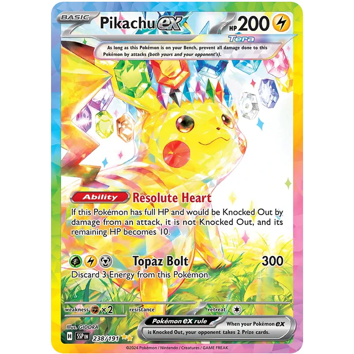 Pikachu ex #238/191 Pokémon Surging Sparks 1