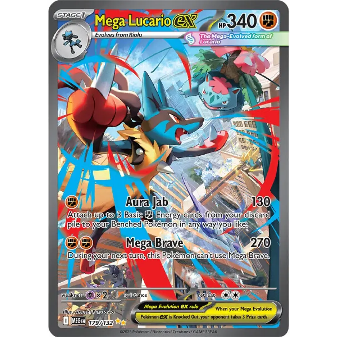 Mega Lucario ex #179/132 Mega Evolution 1