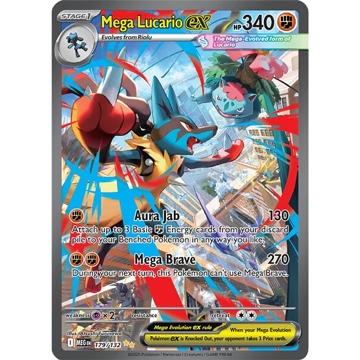 Mega Lucario ex #179/132 Mega Evolution 1