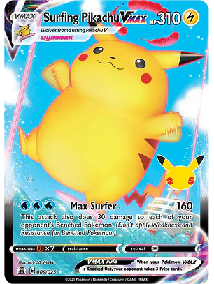 Surfing Pikachu VMAX #9/25 Pokémon Celebrations
