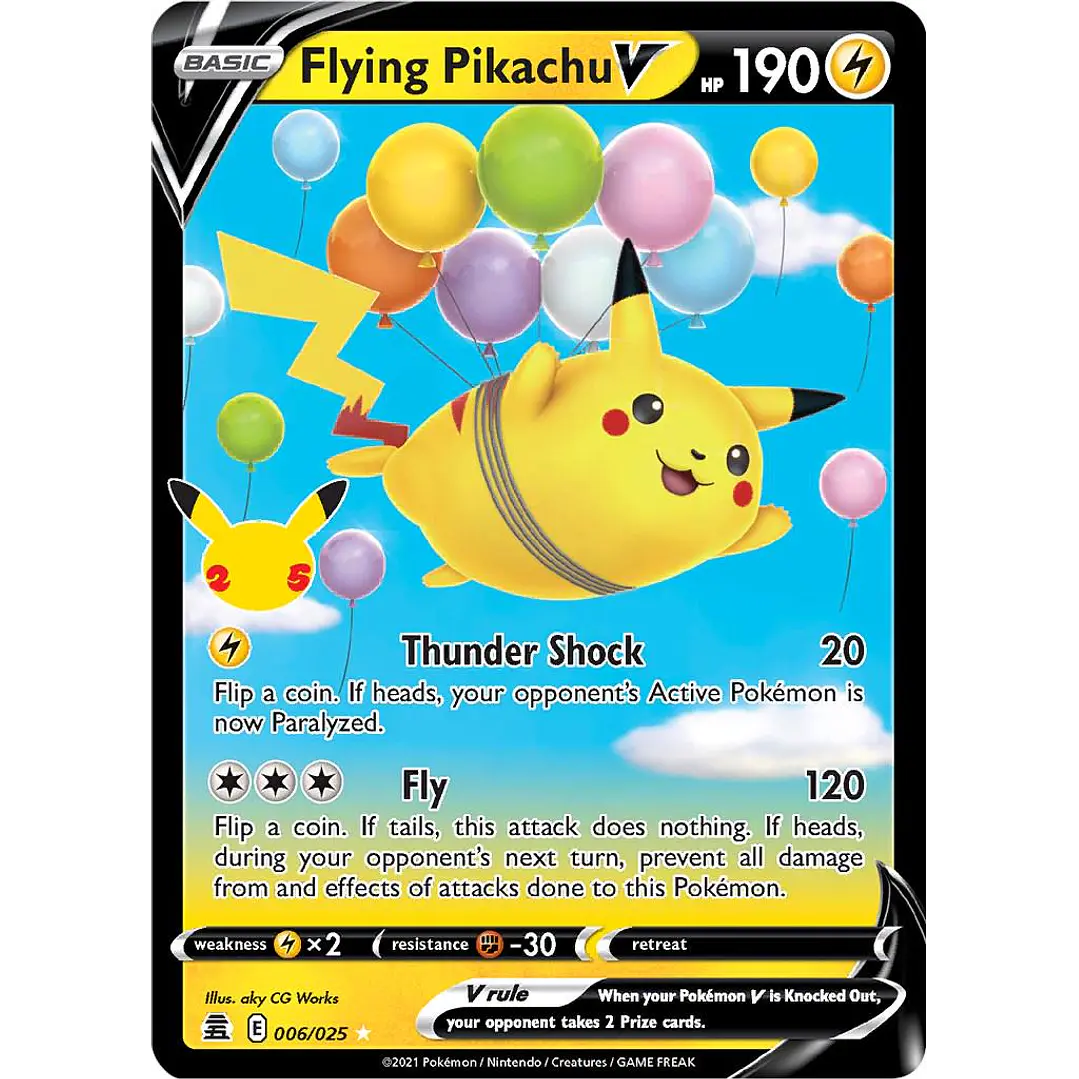Flying Pikachu V #6/25 Pokémon Celebrations 1