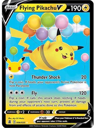 Flying Pikachu V #6/25 Pokémon Celebrations
