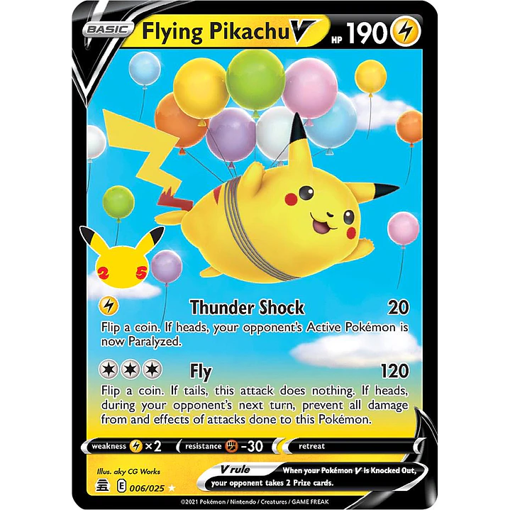 Flying Pikachu V #6/25 Pokémon Celebrations 1