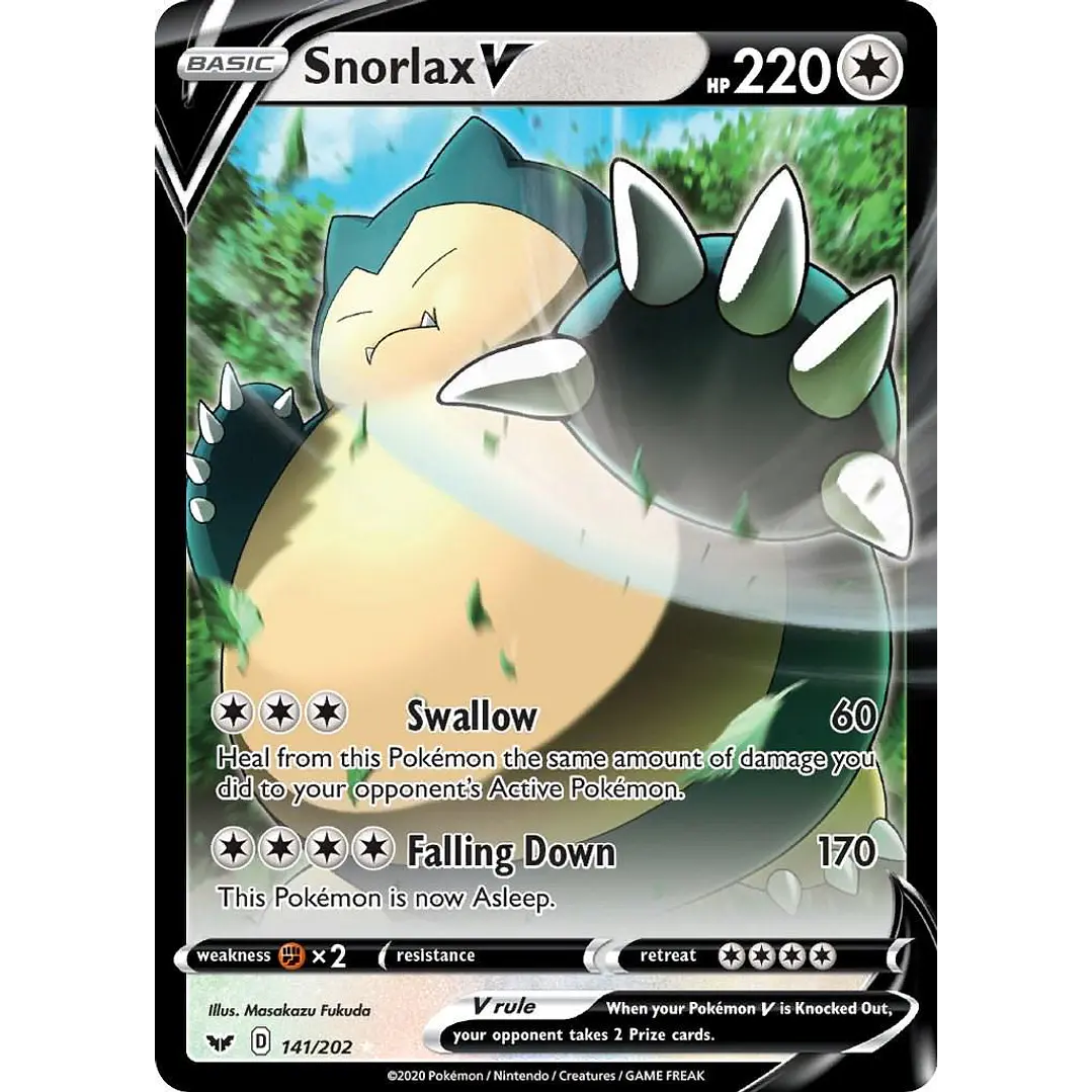 Snorlax V #141/202 Pokémon Sword & Shield 1