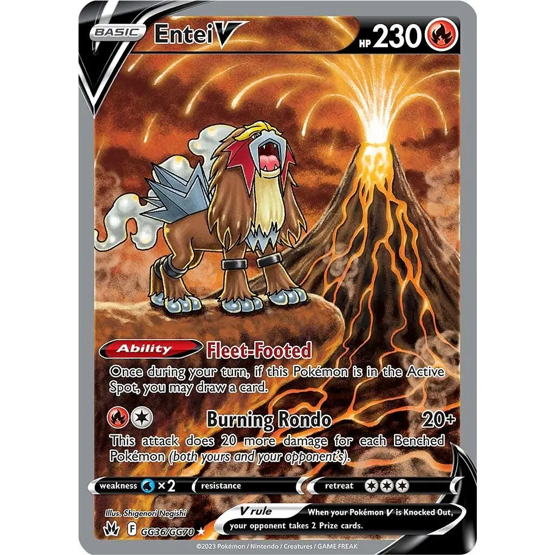 Entei V #GG36/GG70 Pokémon Crown Zenith 1