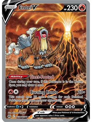 Entei V #GG36/GG70 Pokémon Crown Zenith