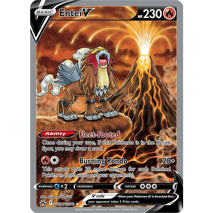 Entei V #GG36/GG70 Pokémon Crown Zenith 1