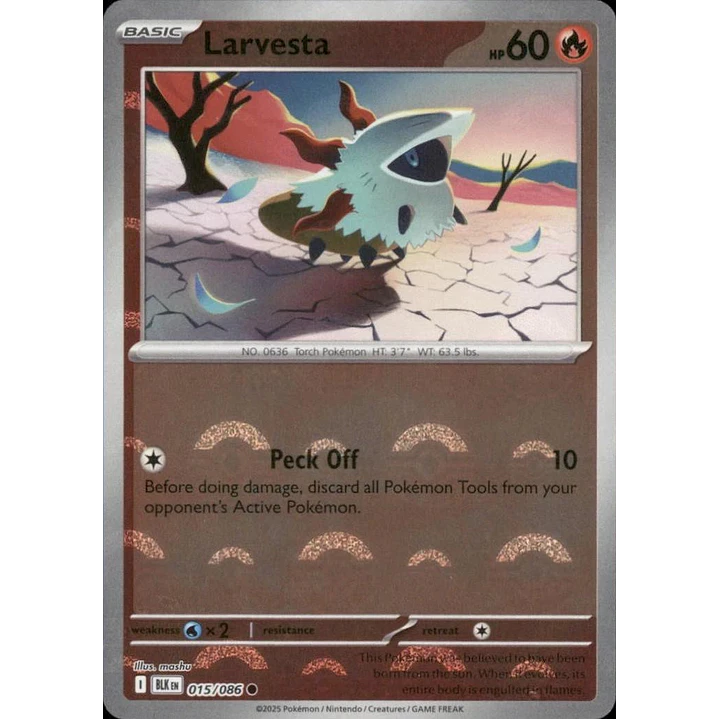 Larvesta [Poke Ball] #15/86 Pokémon Black Bolt 1
