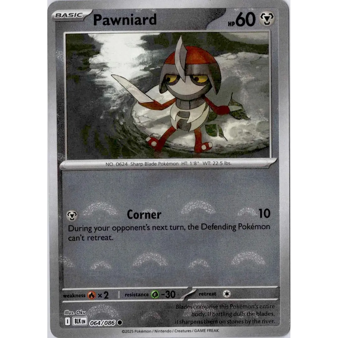 Pawniard [Poke Ball] #64/86 Pokémon Black Bolt 1