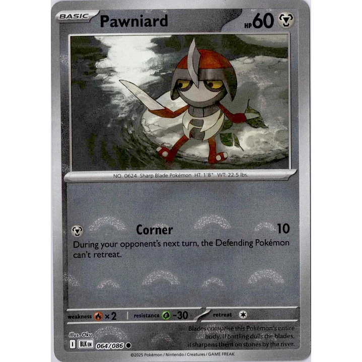 Pawniard [Poke Ball] #64/86 Pokémon Black Bolt 1