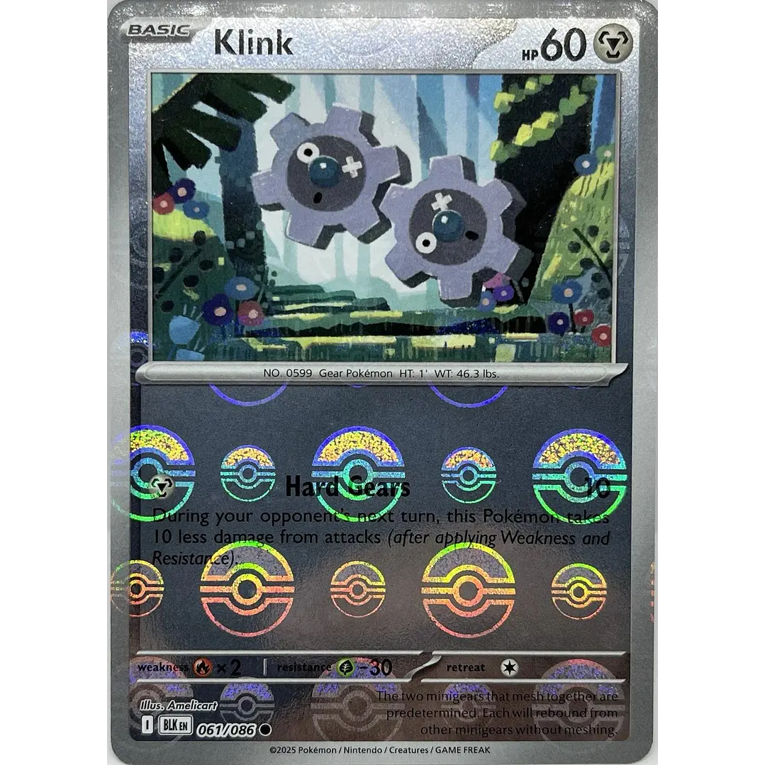 Klink [Poke Ball] #61/86 Pokémon Black Bolt 1