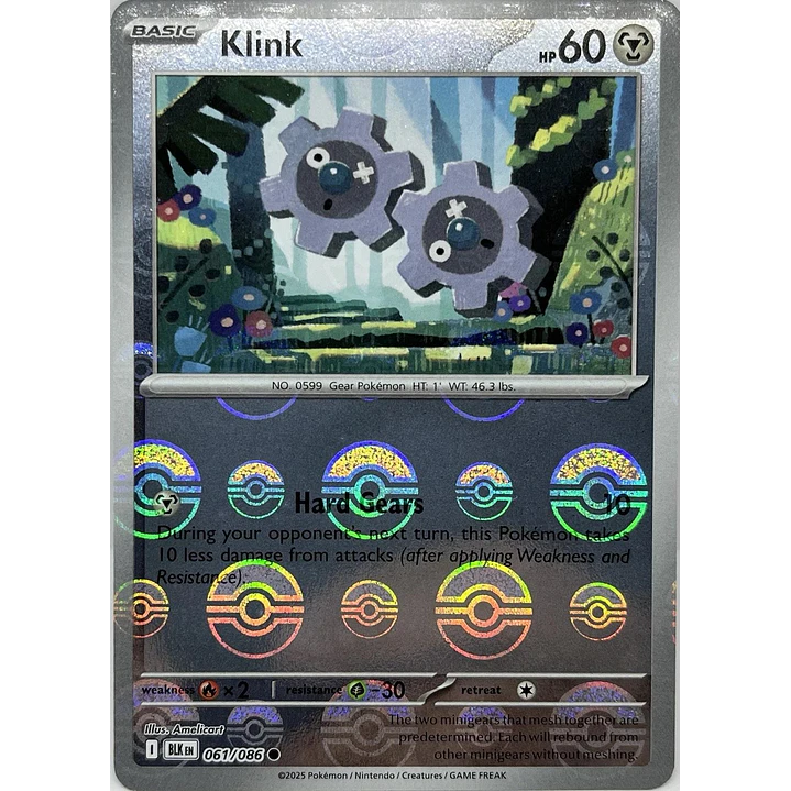 Klink [Poke Ball] #61/86 Pokémon Black Bolt 1