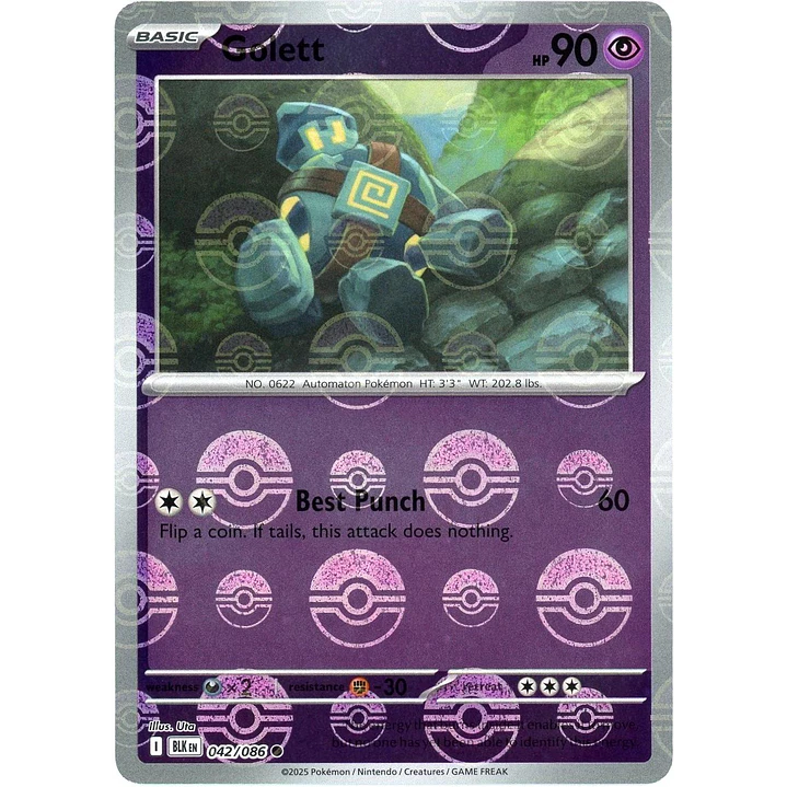 Golett [Poke Ball] #42/86 Pokémon Black Bolt 1