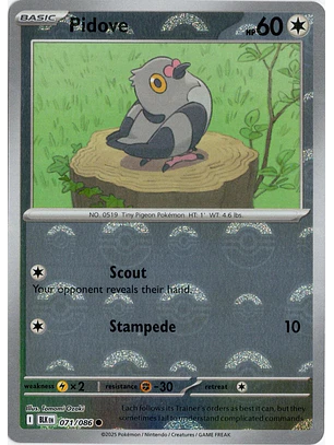 Pidove [Poke Ball] #71/86 Pokémon Black Bolt