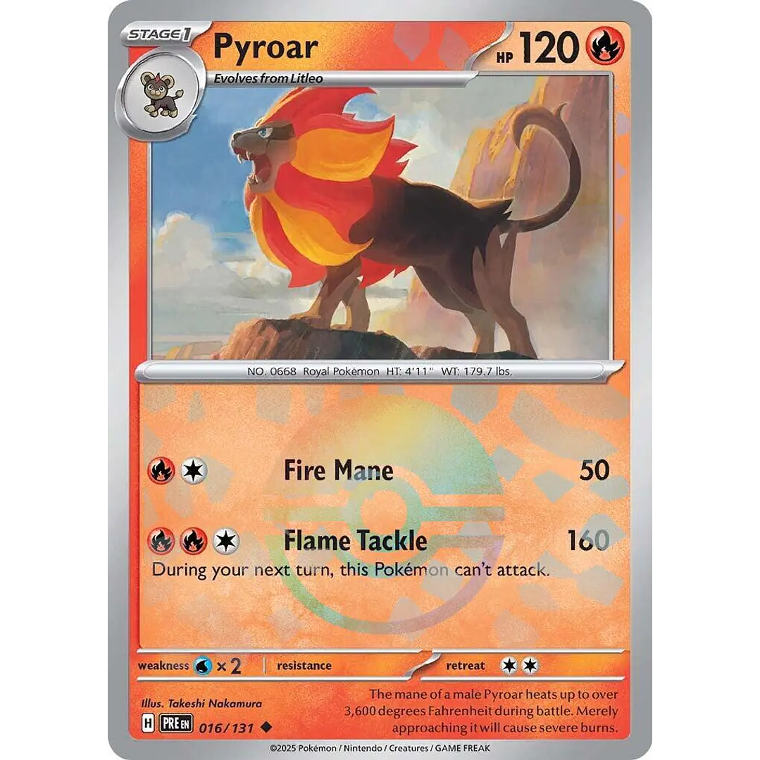 Pyroar [Poke Ball] #16/131 Pokémon Prismatic Evolutions 1