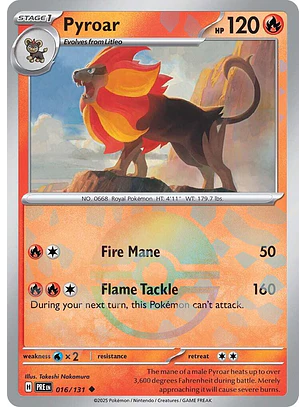 Pyroar [Poke Ball] #16/131 Pokémon Prismatic Evolutions