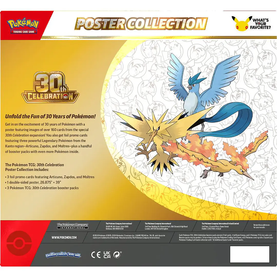 [PREVENTA 16/09/2026] POKÉMON TCG - 30TH CELEBRATION - POSTER COLLECTION (INGLÉS) 2