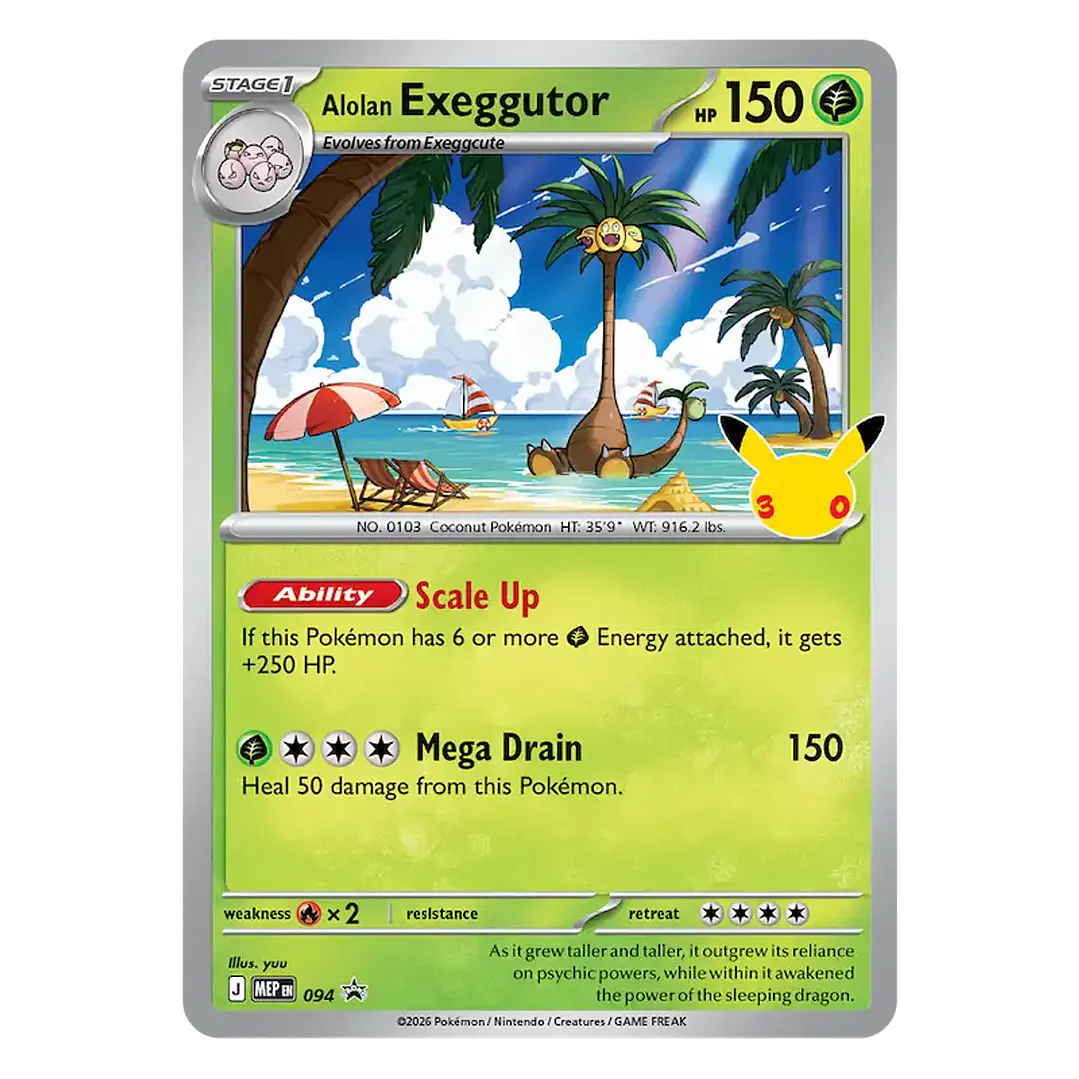 [PREVENTA 16/09/2026] POKÉMON TCG - 30TH CELEBRATION - TECH STICKER COLLECTION: ALOLAN EXEGGUTOR (INGLÉS) 2